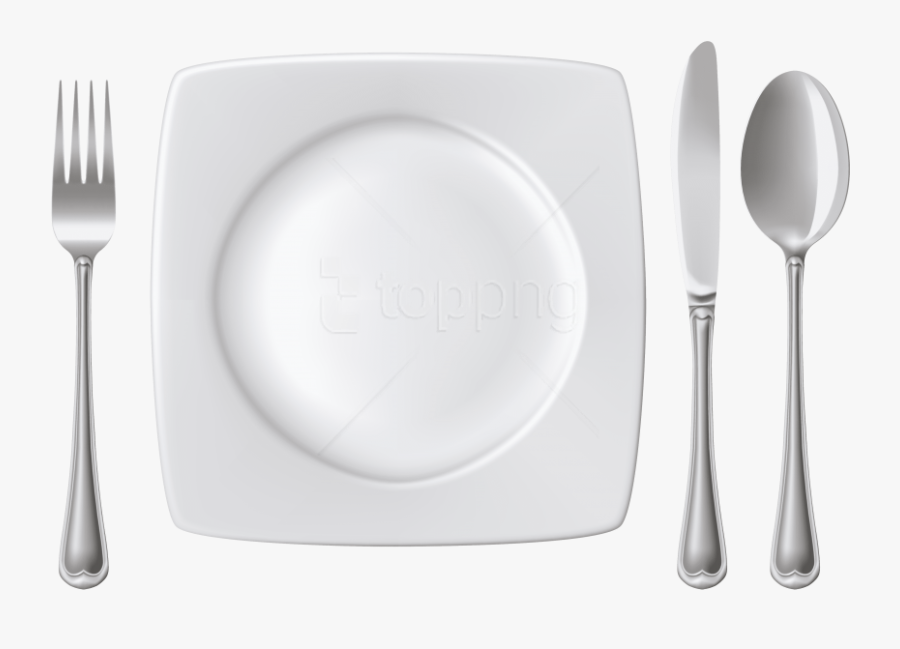 Fork And Knife Clipart Black Background - Placemat, Transparent Clipart