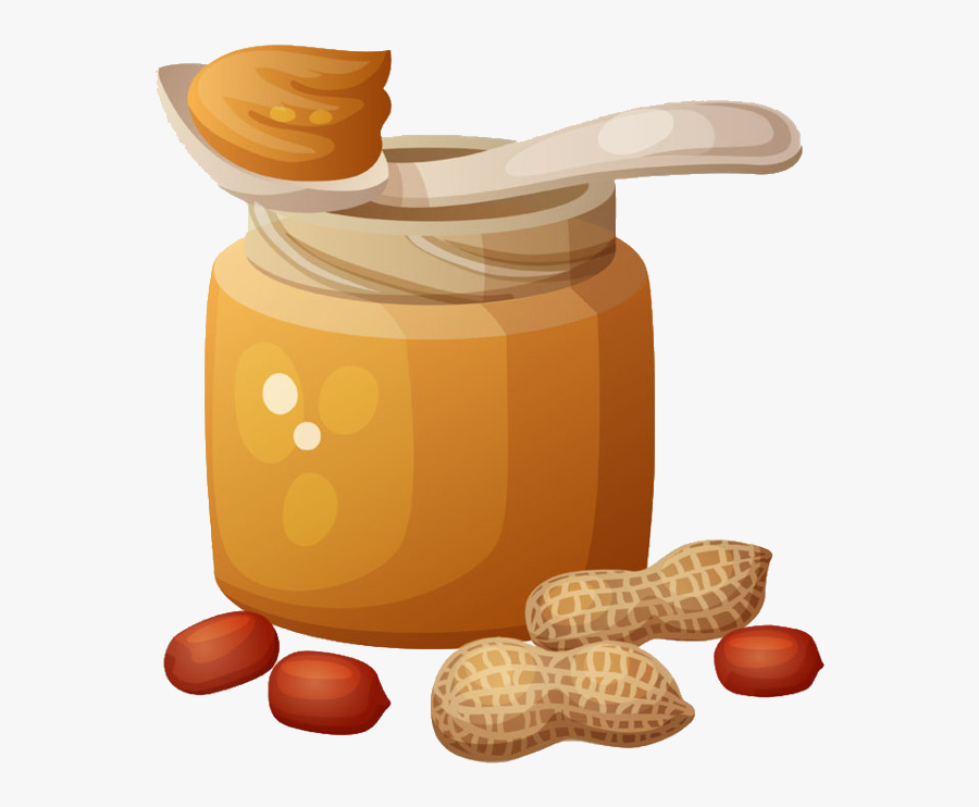 Peanut And Jelly Sandwich Clip Art Jar Of Nut Butter, Transparent Clipart