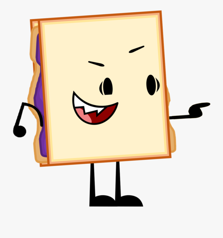 Sandwich Clipart Bfdi - Peanut Butter And Jelly Sandwich Emoji, Transparent Clipart