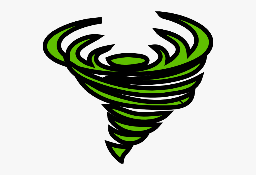 Green Tornado Clip Art, Transparent Clipart