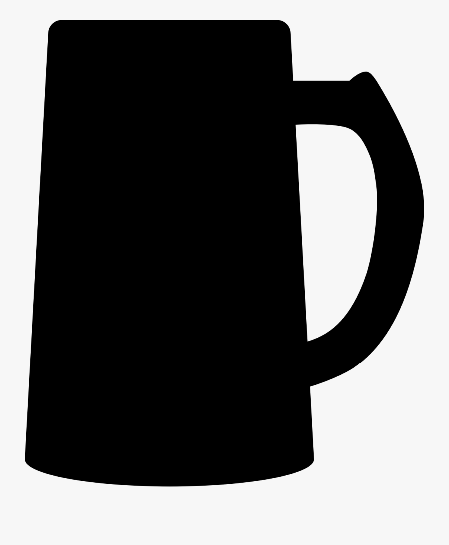 Cup,tableware,mug - Beer Mug Silhouette Png, Transparent Clipart