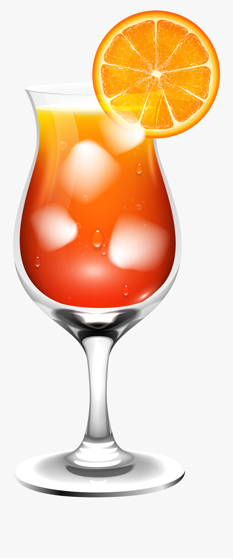 Orange Cocktail Transparent Png Clip Art Image - Transparent Background Drinks Clip Art, Transparent Clipart
