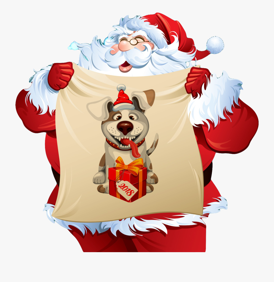 Transparent Santa Running Clipart - Santa Claus, Transparent Clipart