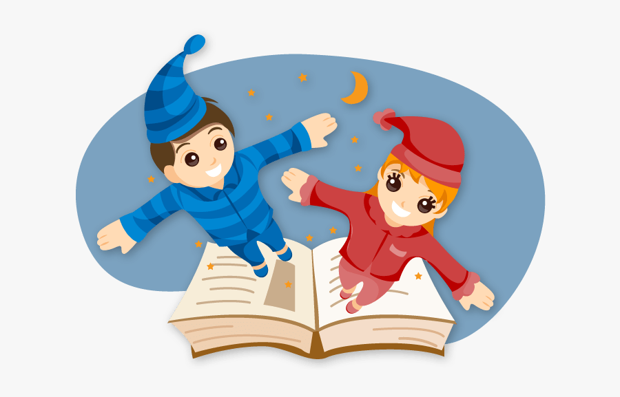 January Clipart Family - Pajama Storytime Png, Transparent Clipart