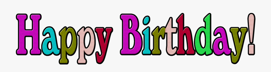 Happy Birthday Text Images - Word Happy Birthday Horizontal, Transparent Clipart