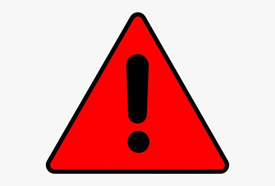 Clip Art Warning Triangle - Red Caution Sign Transparent, Transparent Clipart