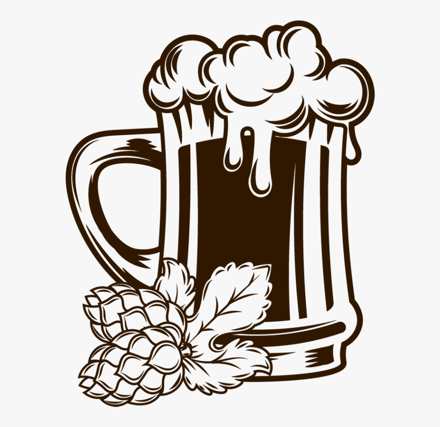 Pin Beer Mug Clipart Black And White - Beer Black And White Png, Transparent Clipart