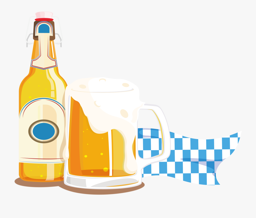Transparent Beer Mugs Clipart - Beer Bottle, Transparent Clipart