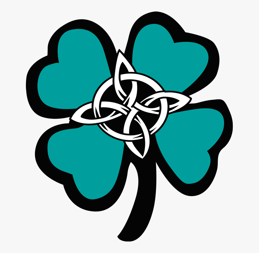 Celtic Four Leaf Clover Wall Sticker Clipart , Png - Trebol Celta, Transparent Clipart