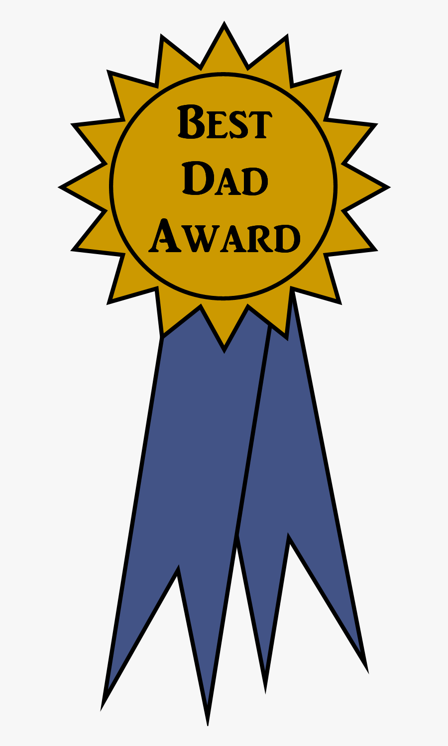Number - Best Dad Award Clipart, Transparent Clipart