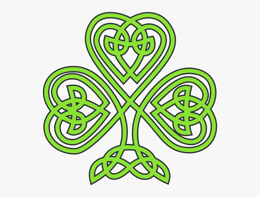 Celtic Knot Four Leaf Clover Clipart - St Patricks Day Celtic, Transparent Clipart