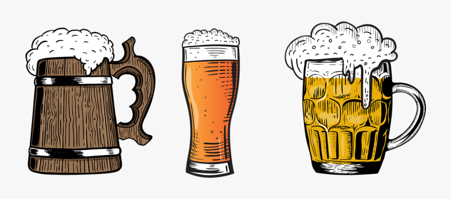 Beer Set, Beer Mug, Beer Glass, Mug, Refreshment, Transparent Clipart
