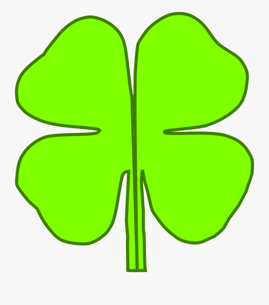 4 Leaf Clover Divided In Half Svg Clip Arts - Clover, Transparent Clipart