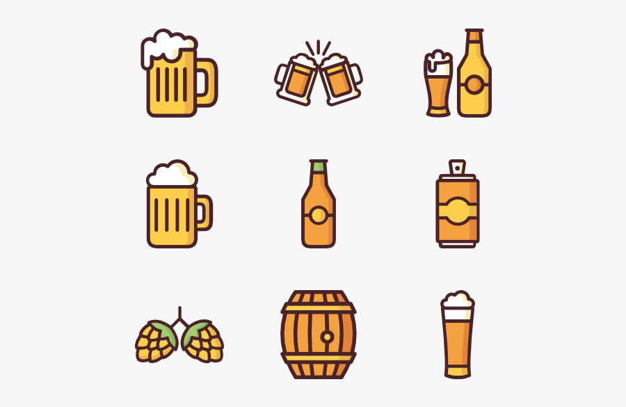 Yellow,clip Art,beer Bottle,glass - Beer Icon, Transparent Clipart