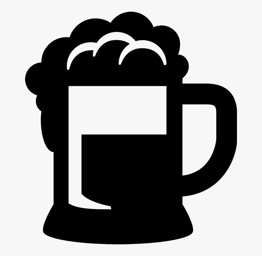 Copo De Cerveja Preto E Branco Png, Transparent Clipart