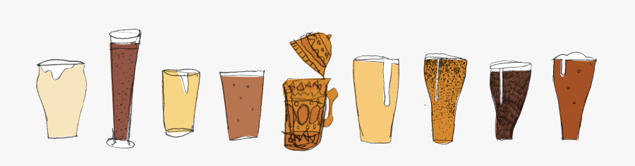 Bushwick Brewing Tour - Beer Drawing On Transparent, Transparent Clipart