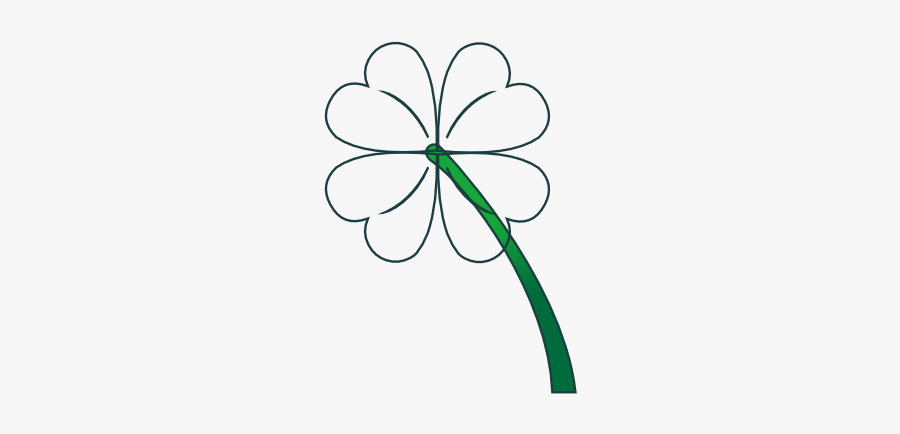 4 Leaf Clover Gradient, Transparent Clipart