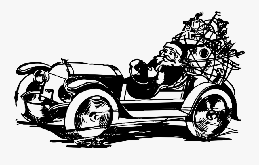 Santa Claus Car Clipart - National Impaired Driving Prevention Month 2017, Transparent Clipart
