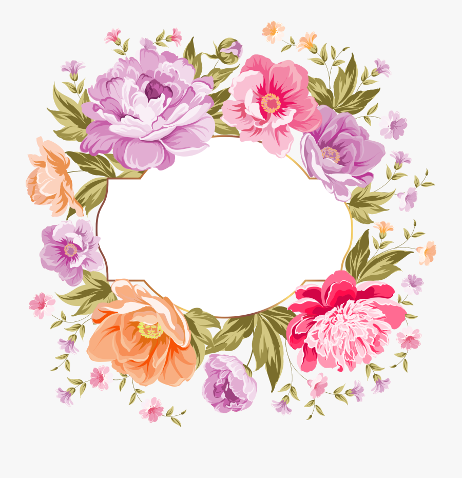 Transparent Spring Flower Clipart - Watercolor Png Frames, Transparent Clipart