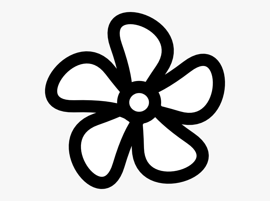 Flower Clip Art - Clip Art Black Flower, Transparent Clipart