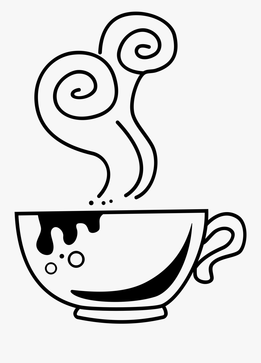 Hand Drawn Coffee Cup Line Art Clip Arts - Coffee Png Hand Drawn, Transparent Clipart