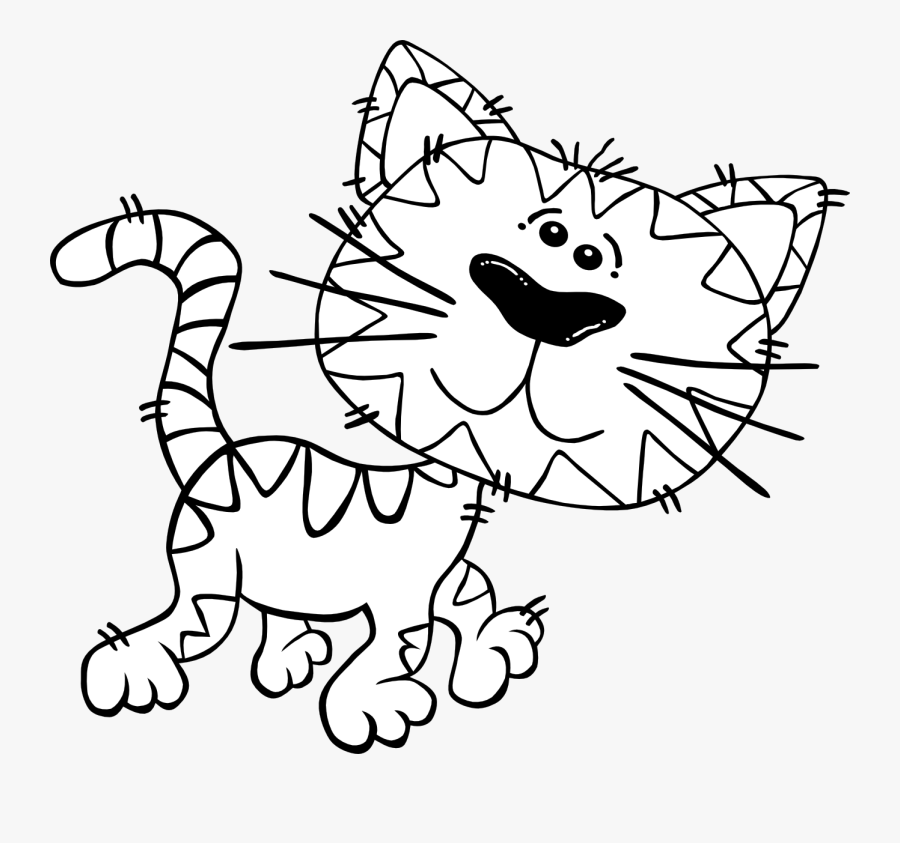 Cat Clipart To Color, Transparent Clipart