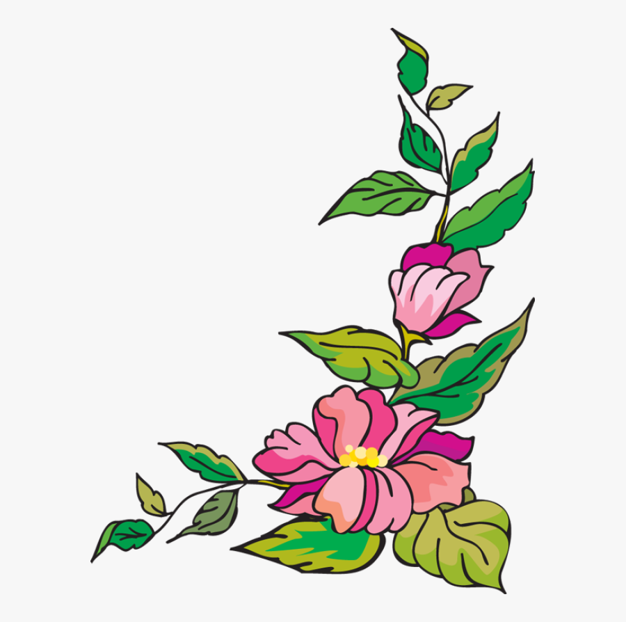 Flower Border Clip Art - Border Front Page Design , Free Transparent ...