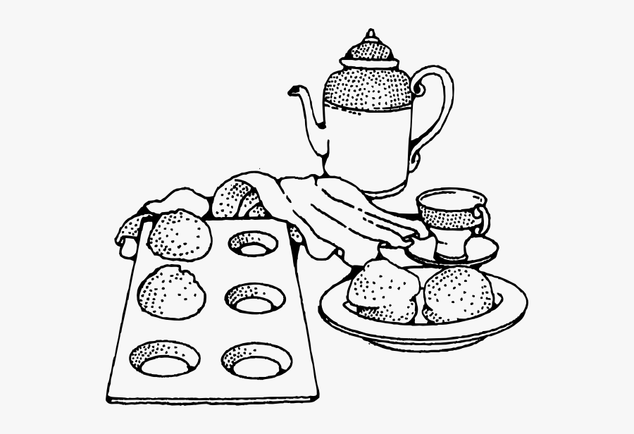 Breakfast And Coffee Clip Art - Breakfast Clip Art Free Black And White, Transparent Clipart
