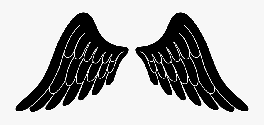 Angel Wing Clip Art Free Vector Of Angel Wings Tattoo - Black Angel Wings Clip Art, Transparent Clipart