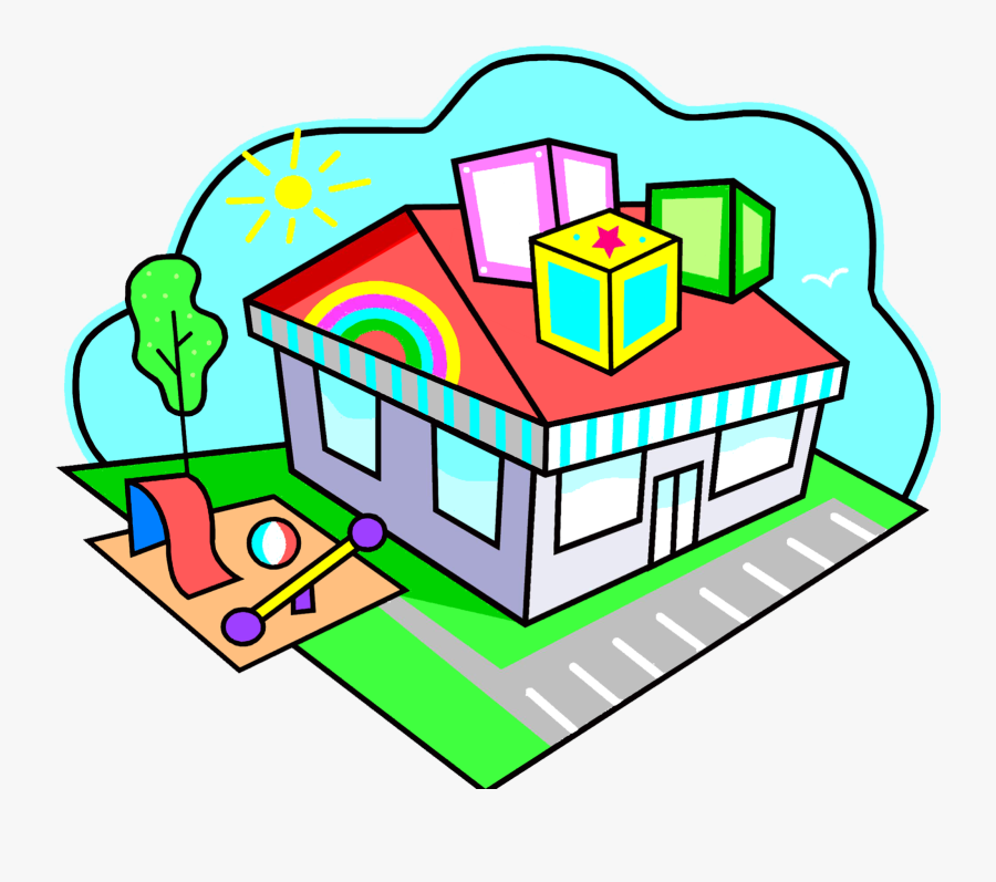 Daycare House Clipart - Preschool Clip Art, Transparent Clipart