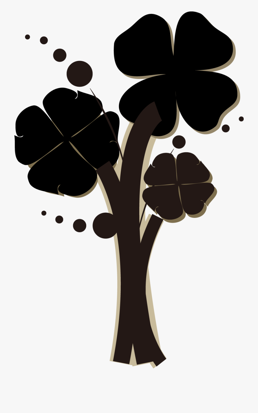 Clover Painted Cartoon Png Download - Four-leaf Clover, Transparent Clipart