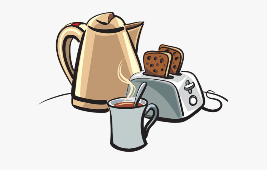 Transparent Eat Breakfast Clipart - Toast And Coffee Cartoon, Transparent Clipart