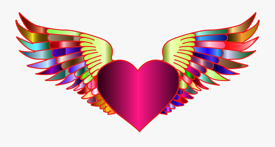 Clip Art Heart With Wings Clipart - Flying Heart Png Hd, Transparent Clipart