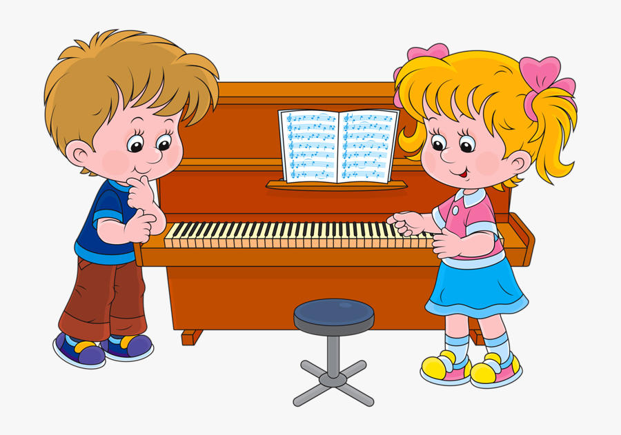 26 - Play Piano Cartoon, Transparent Clipart