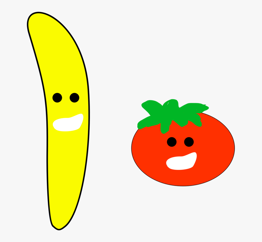 Banana And Tomato - Banana And Tomato Clipart, Transparent Clipart