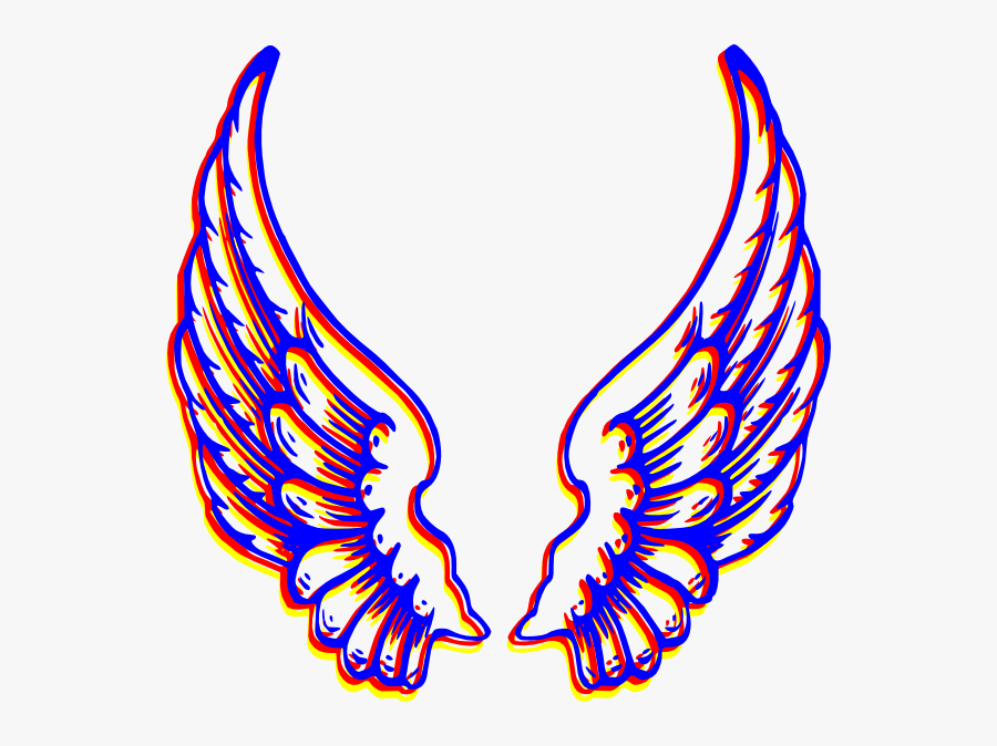Colored Wings Svg Clip Arts - Wings And Halo Png, Transparent Clipart
