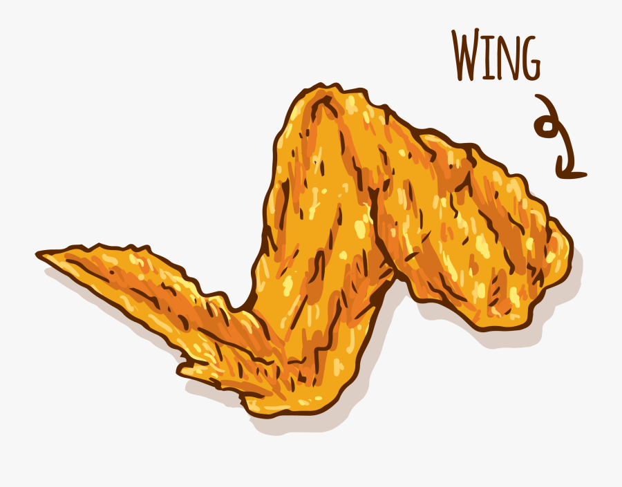 Clip Art Chicken Wings Clipart - Fried Chicken Wing Cartoon, Transparent Clipart