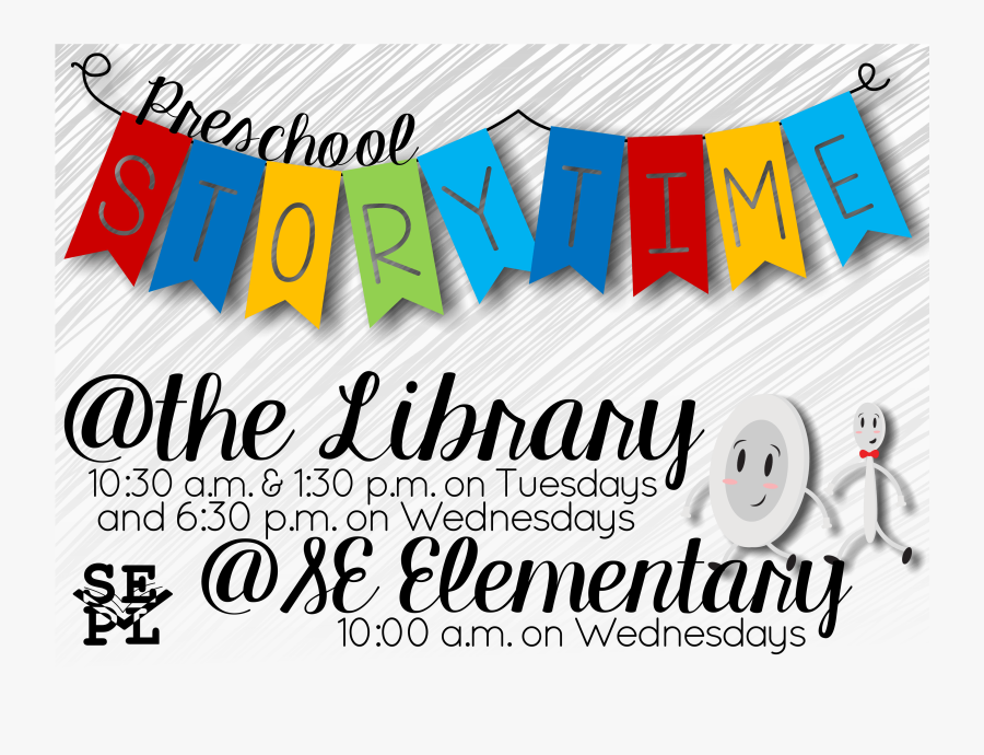 Hight Resolution Of Preschool Story Time Medium Resolution - Banner, Transparent Clipart