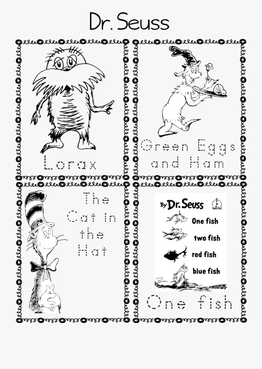 Download Dr Seuss Worksheets Preschool Clipart Pre-school - One Fish Two Fish Red, Transparent Clipart