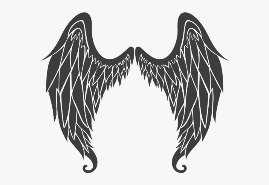 Transparent Angel Wings Clipart Black And White - Illustration, Transparent Clipart