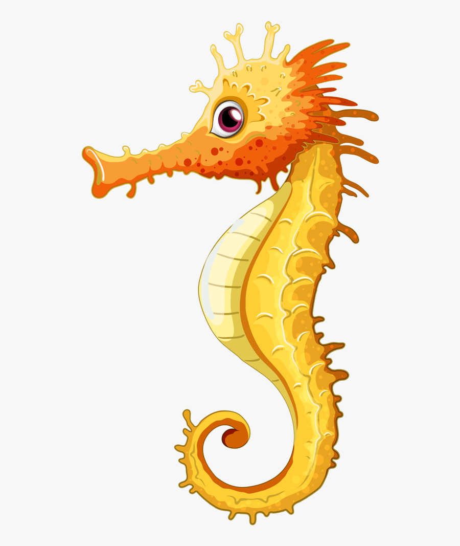 Thumb Image - Seahorse Drawing With Colour, Transparent Clipart