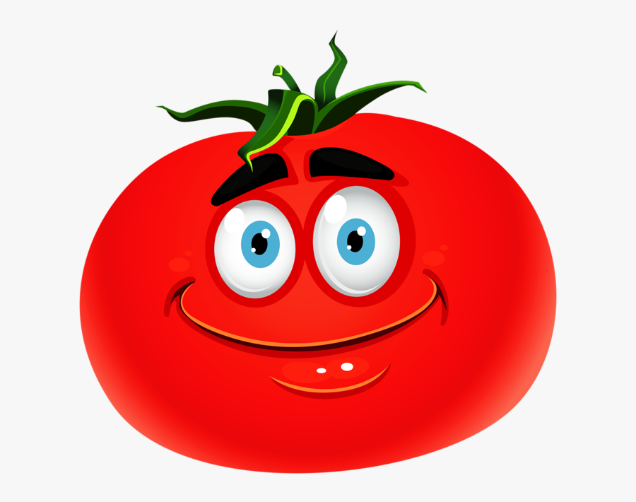 Tomato Cartoon Png - Smiley Tomato, Transparent Clipart