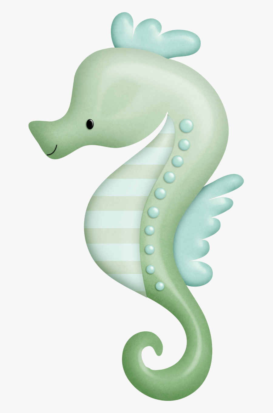 Seahorse Clipart Navy - Under The Sea Element Png, Transparent Clipart