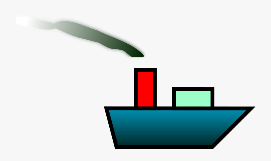 Ship With Smoke - Cargo Ship Clip Art, Transparent Clipart