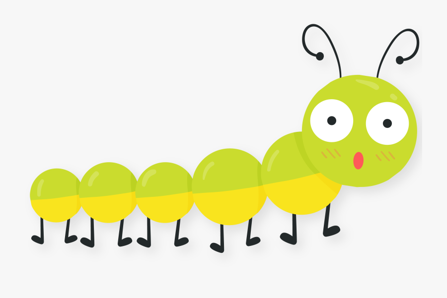 Cartoon Caterpillar - Spring Bug Clip Art, Transparent Clipart