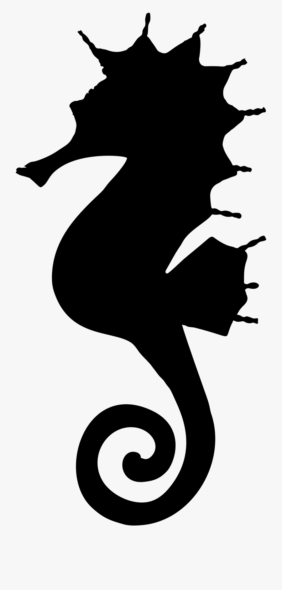 Transparent Stingray Clipart - Seahorse Silhouette Clip Art, Transparent Clipart