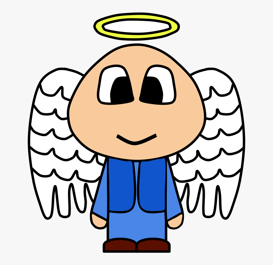 Angel, Halo, Wings, Big Eyes, Cartoon Person Clipart - Angel Halo Cartoons, Transparent Clipart