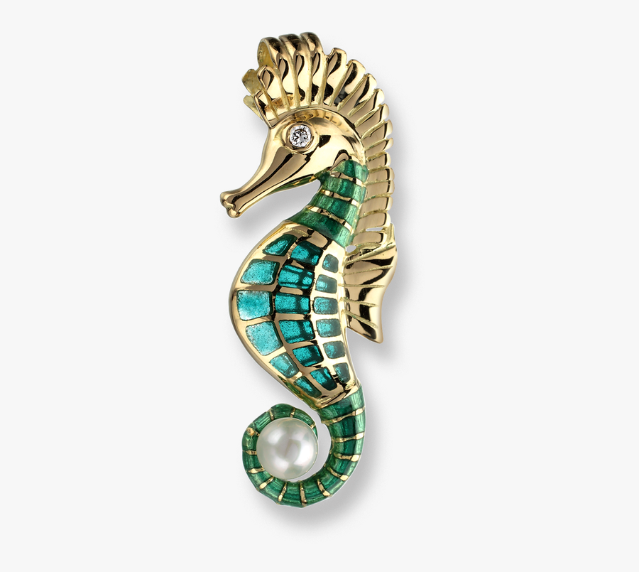 Gold Seahorse Clipart - Gold Seahorse Necklace, Transparent Clipart