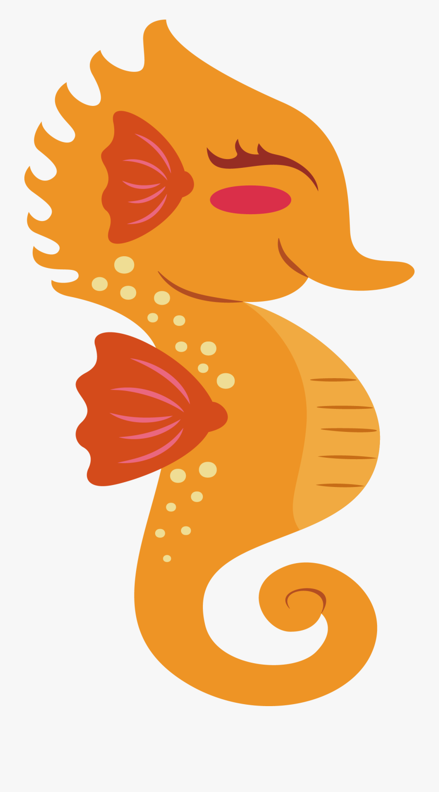 Oranges Clipart Seahorse - Orange Seahorse Clipart, Transparent Clipart