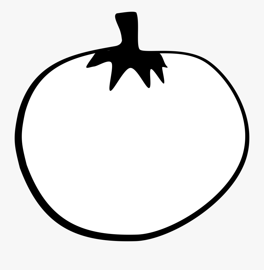 Tomato Line Art - Tomato Vector White Png, Transparent Clipart